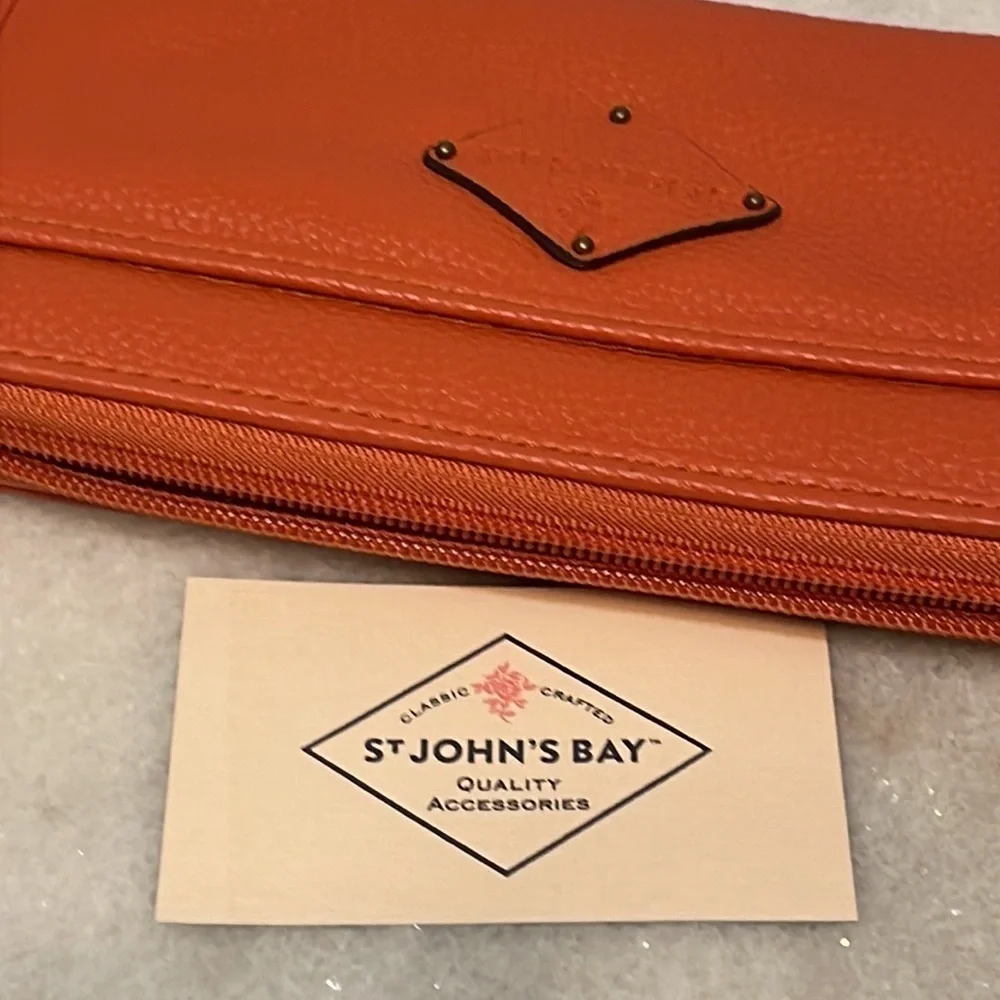 St John’s Bay zip around burnt orange wallet woman New quality accessory OS bag
